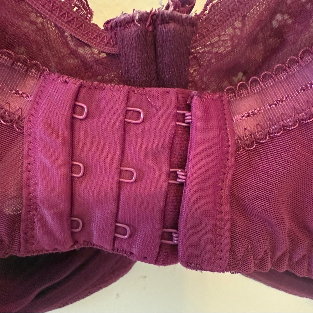 Pour Moi Full Figure Lace Women's Bra in Burgundy - Picture 5 of 7